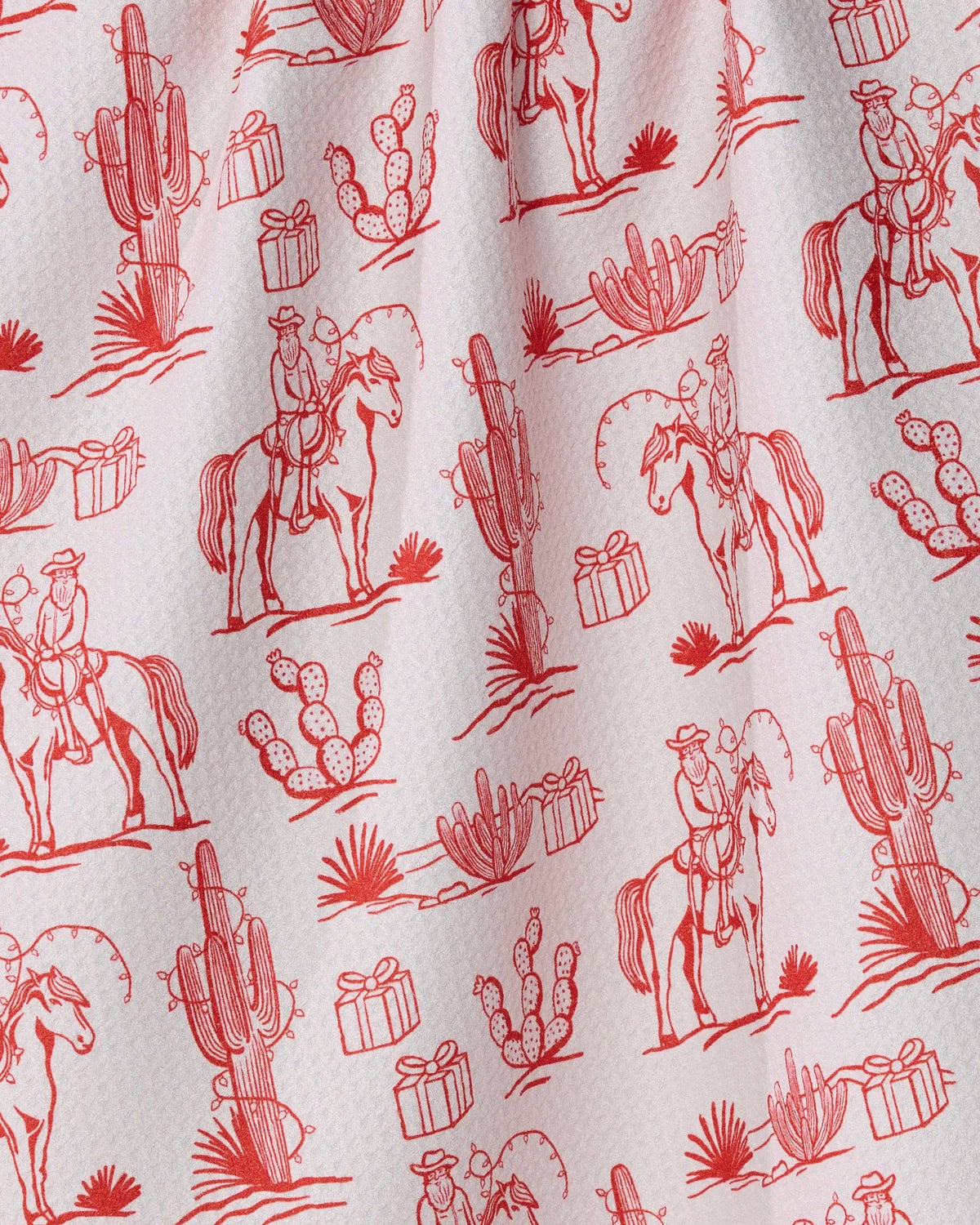 Cowboy Claus Tea Towel