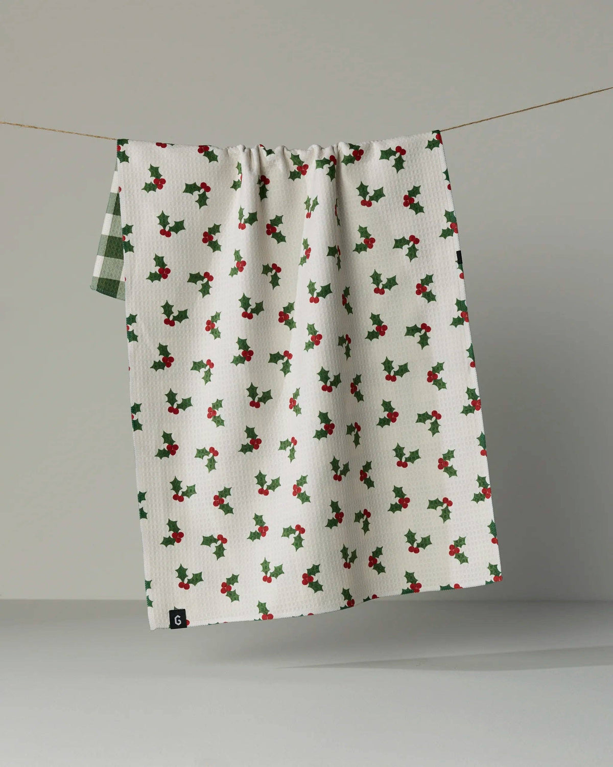 Holiday Holly Luxe Kitchen Towel