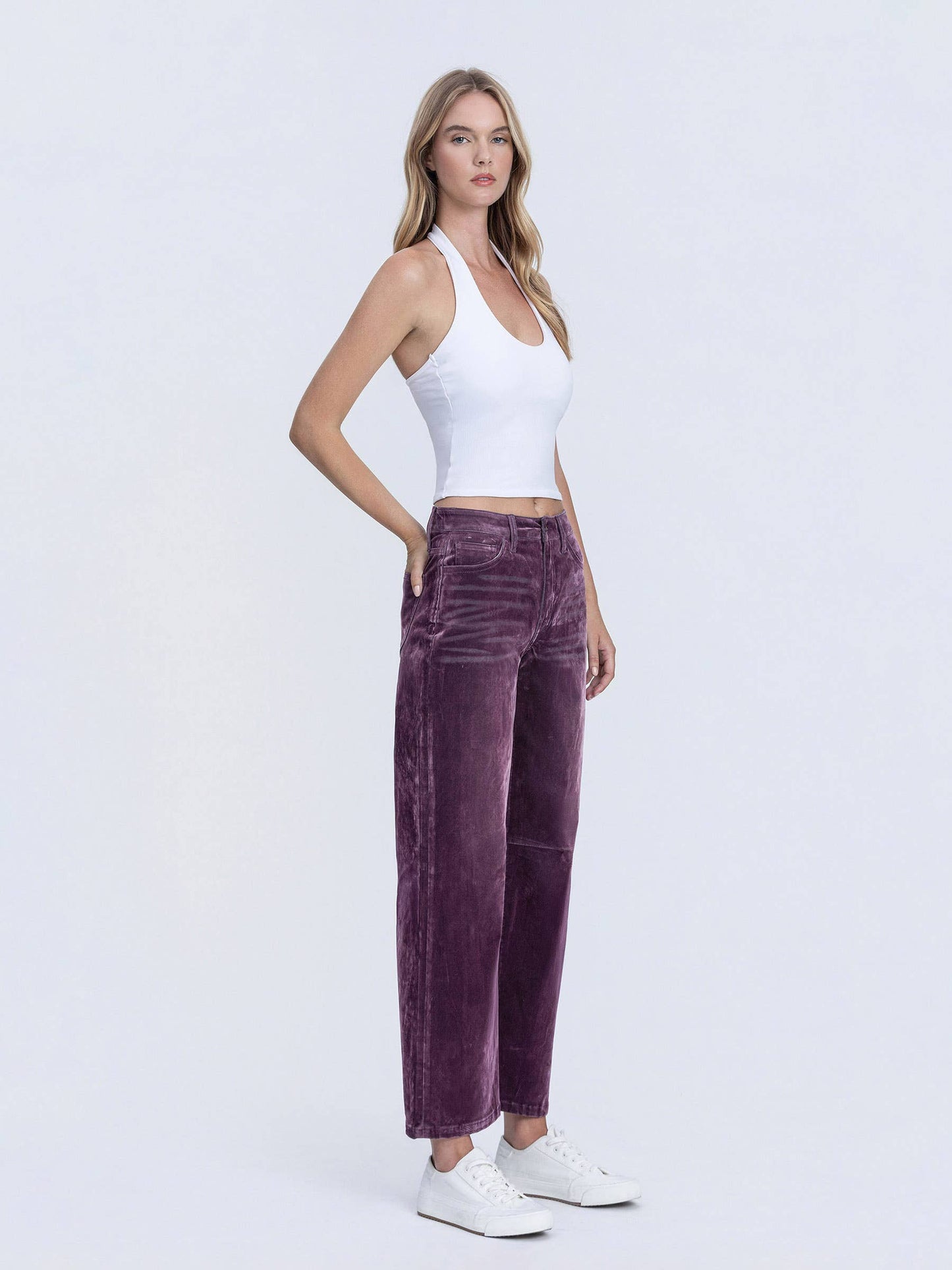 VELVET PURPLE BARREL JEANS