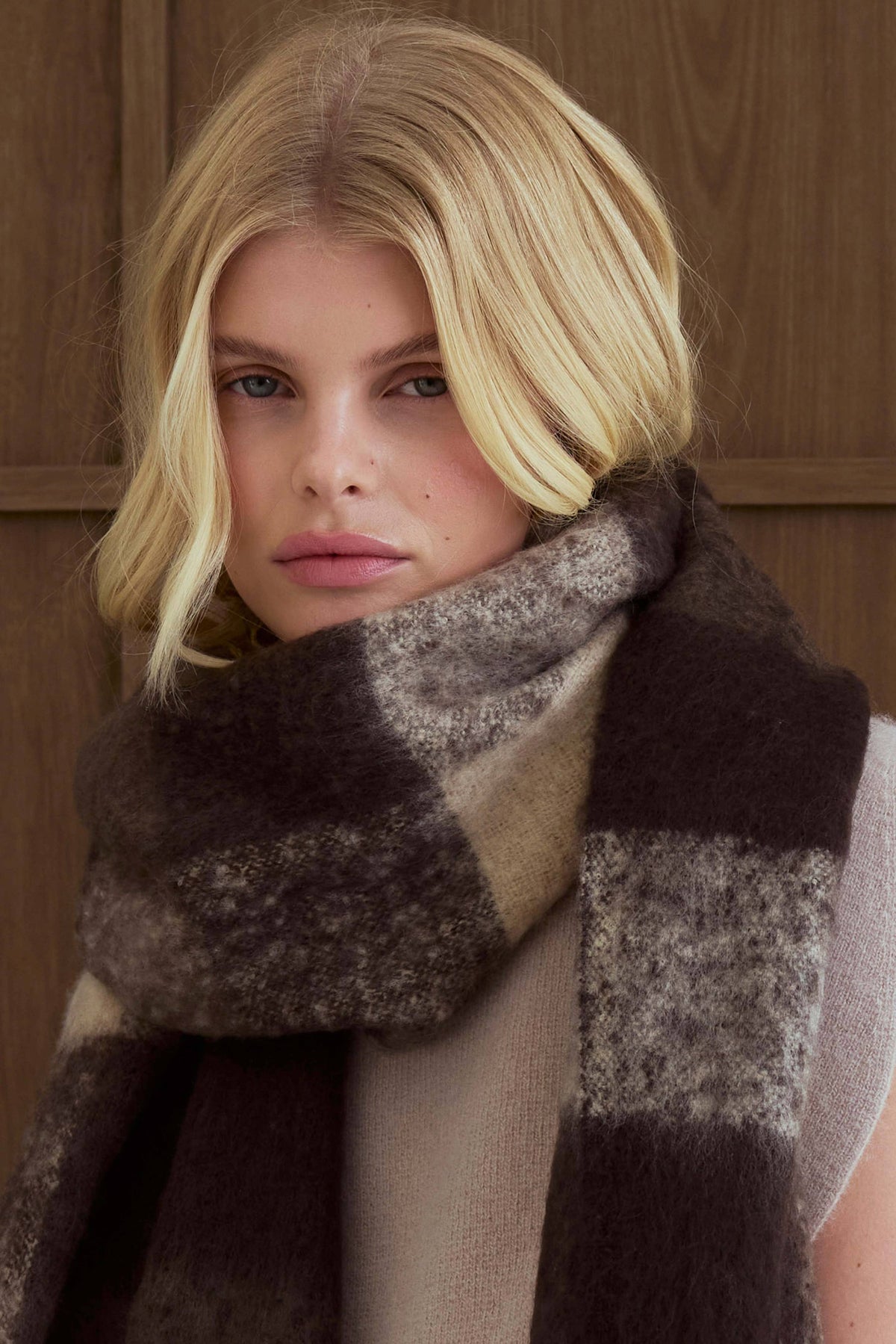 The Reykjavik Scarf - Brown Check