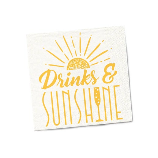 Drinks & Sunshine Cocktail Napkins - 20ct