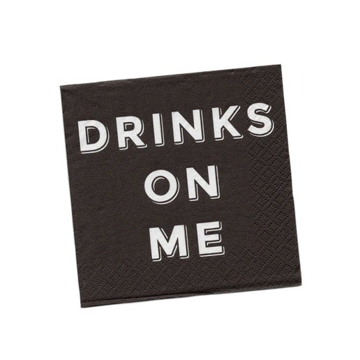 Drinks On Me Cocktail Napkins - 20ct