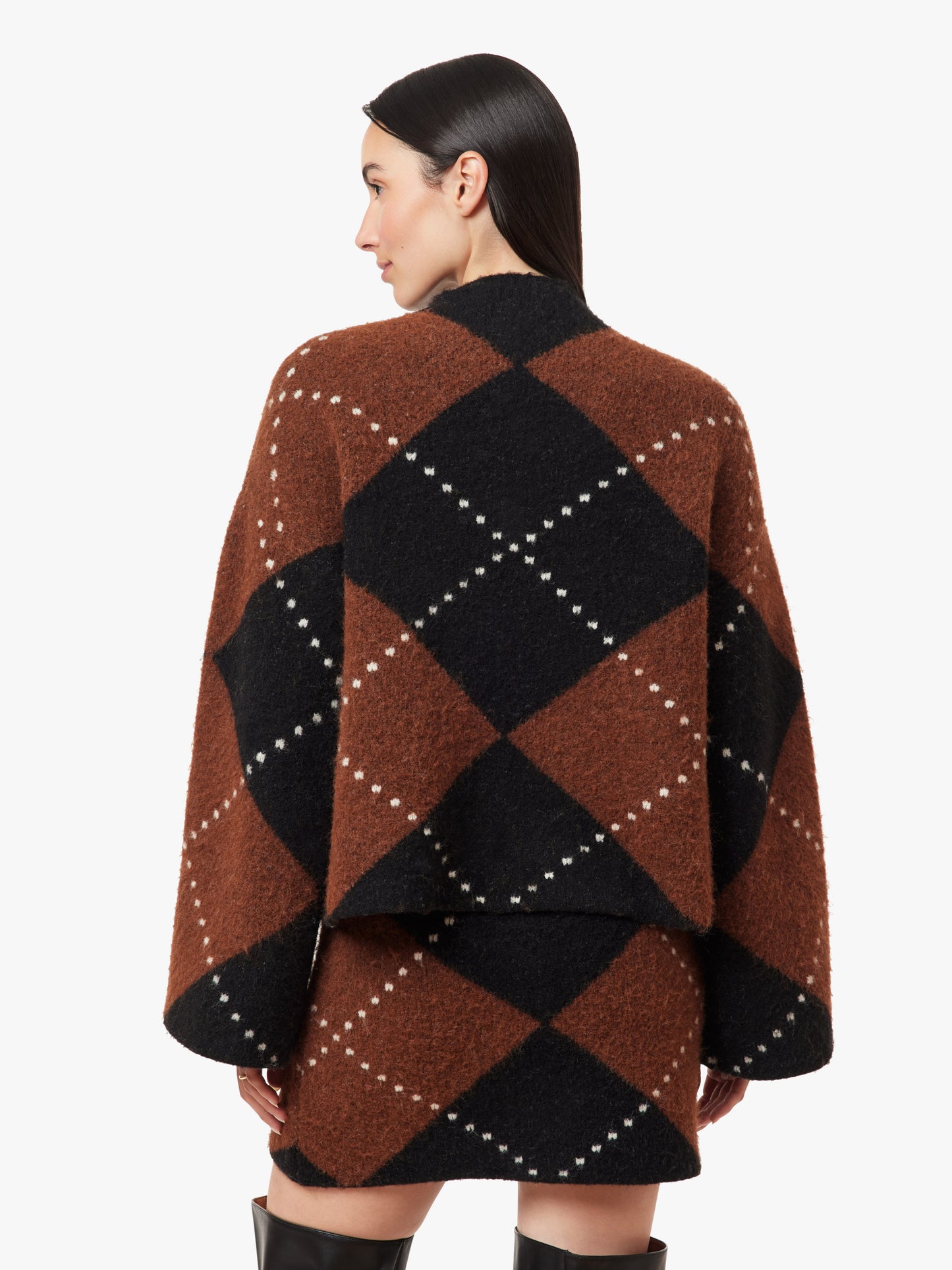 Argyle Mock Neck Sweater